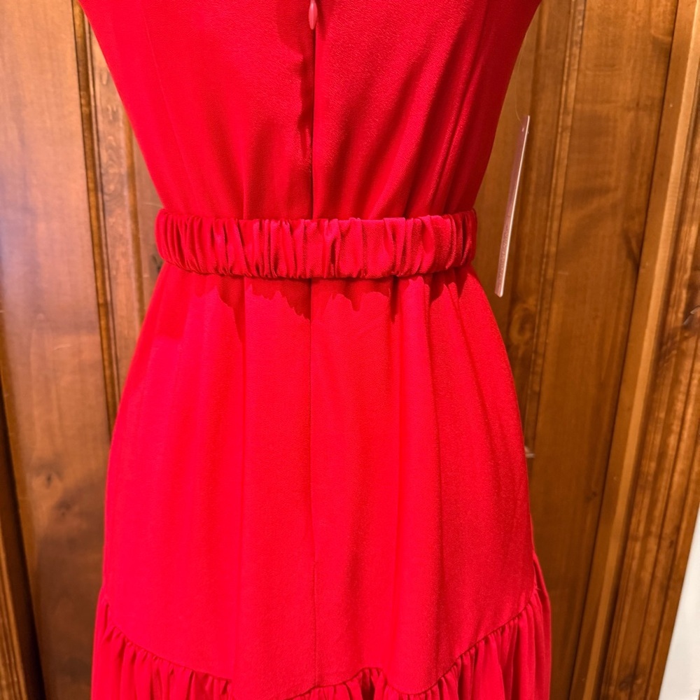 💋Anthropologie Hutch Strapless Red Maxi Dress size 6 - Picture 10 of 14